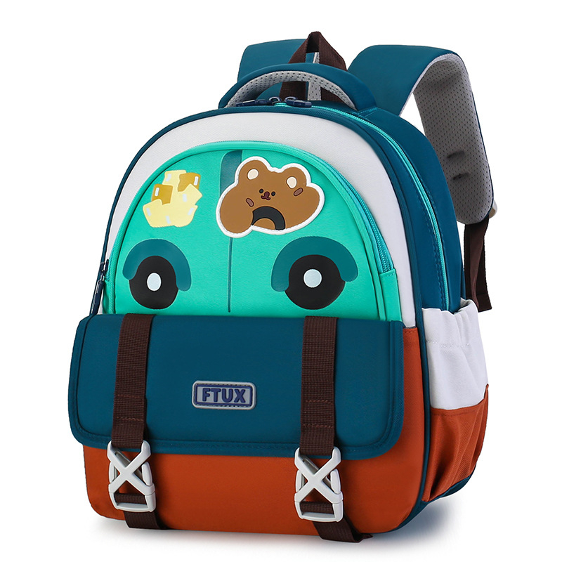 Bērnu skolas mugursoma ar lāčuka karikatūru – Unisex, Oxford audums, elpojoša oderējums, liela ietilpība, vecumam 3–6 gadi