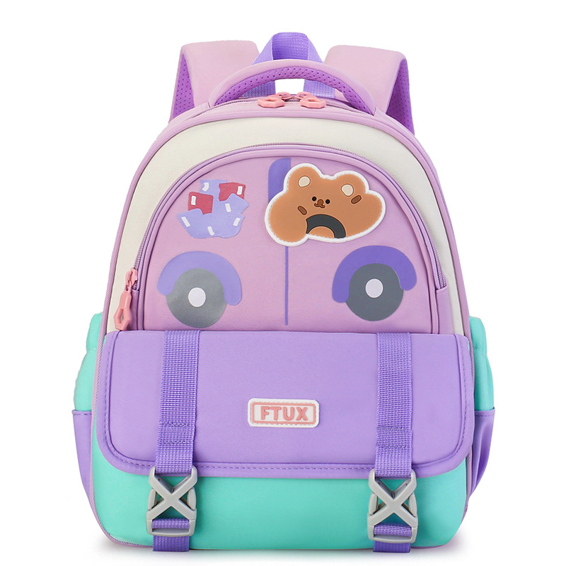 Bērnu skolas mugursoma ar lāčuka karikatūru – Unisex, Oxford audums, elpojoša oderējums, liela ietilpība, vecumam 3–6 gadi