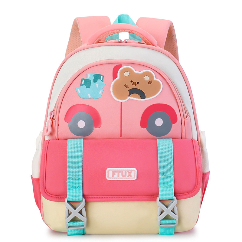 Bērnu skolas mugursoma ar lāčuka karikatūru – Unisex, Oxford audums, elpojoša oderējums, liela ietilpība, vecumam 3–6 gadi