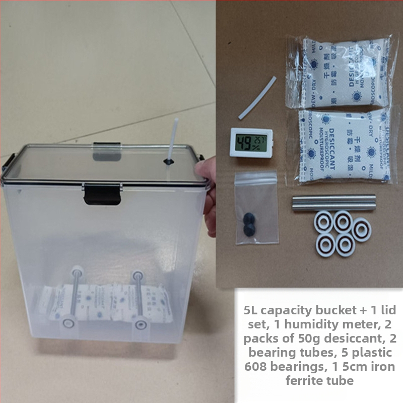 3D spausdintuvo PLA medžiagų džiovinimo dėžė – drėgmės ir dulkių apsauga, sandari PETG laikymo dėžė, universalus 1 kg plokštelė
