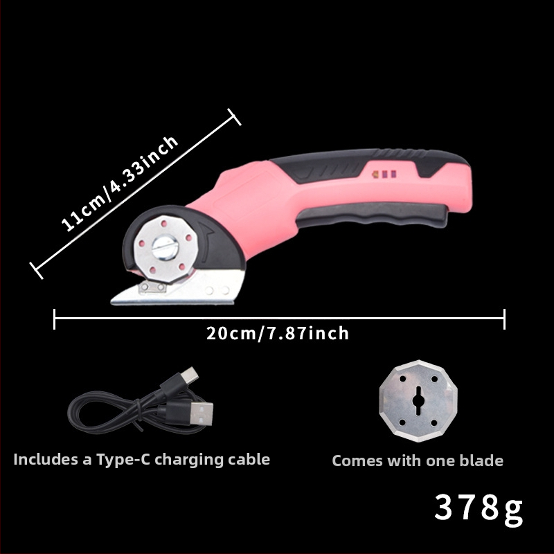 Elektrinės žirklės audiniams ir odai, įkraunama ličio baterija, 3,6V, greitas pjovimas