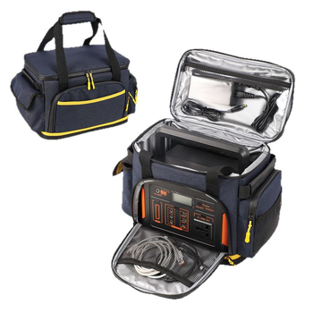 Kemping energia tároló táska – utazási por- és vízálló kocka alakú tok, Oxford anyag, többfunkciós tárolás