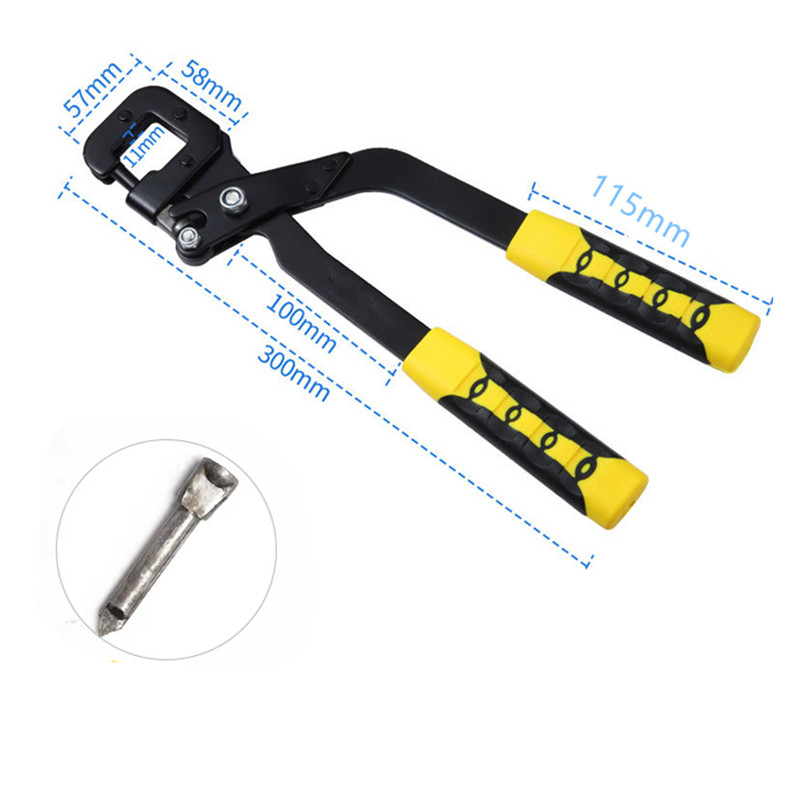 Клещи за пробиване на таван за леки стоманени носещи профили – намалено усилие, без пирони, професионален пълен комплект