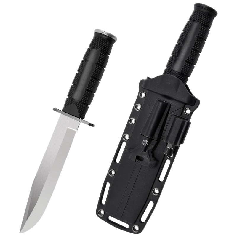Тактически нож с фиксирана лезва за къмпинг, мултифункционален, компактен, от неръждаема стомана с висока твърдост, интегриран дизайн