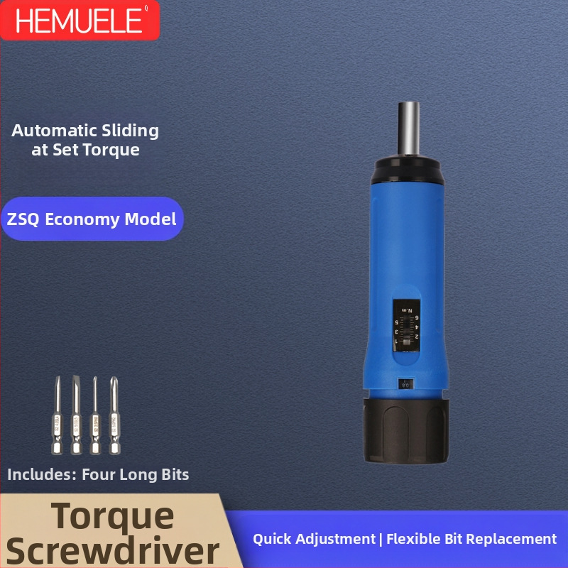 Отвертка с въртящ момент – предварително зададена и регулируема, Hemu, корпус от въглеродна стомана