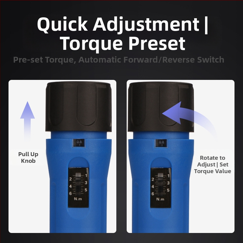 Отвертка с въртящ момент – предварително зададена и регулируема, Hemu, корпус от въглеродна стомана