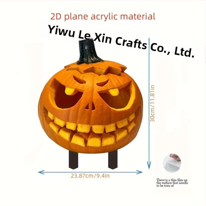 2D акрилна висяща украса за вътрешни/външни градински саксии – Хелоуин серия, хорър тематика, UV печат