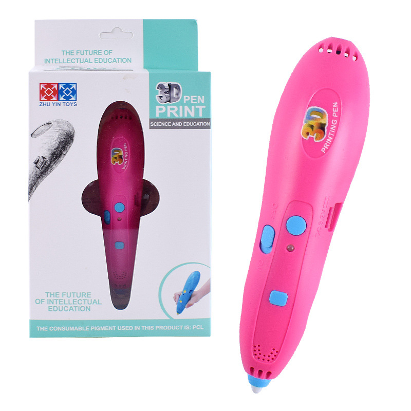 Детска 3D писалка за принтиране с ниска температура, безжична, цветни LED светлини за рисуване и графити – образователна художествена играчка за деца 7–14 години