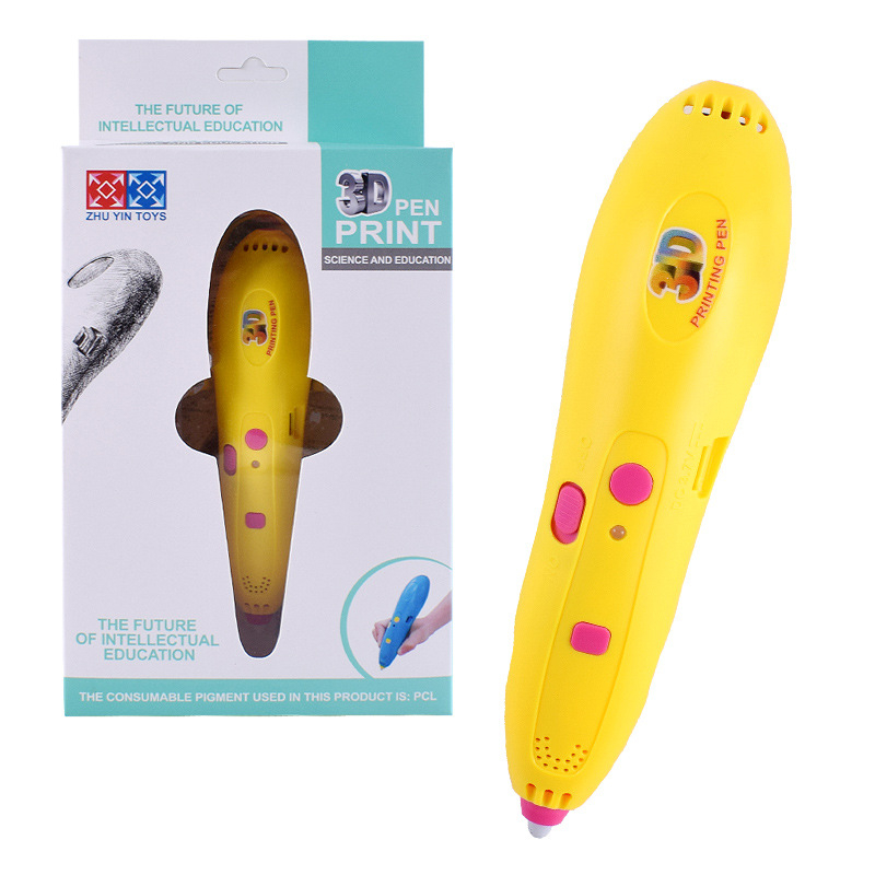 Детска 3D писалка за принтиране с ниска температура, безжична, цветни LED светлини за рисуване и графити – образователна художествена играчка за деца 7–14 години