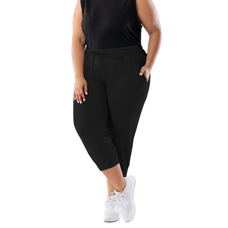 Дамски къси спортно-ежедневни панталони с свободна кройка и еластична талия, milk silk тъкан (80–90% полиестер, <30% спандекс), висока еластичност