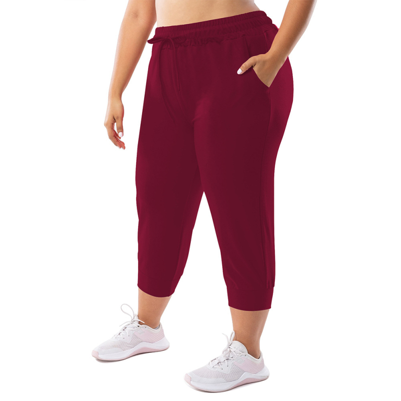 Дамски къси спортно-ежедневни панталони с свободна кройка и еластична талия, milk silk тъкан (80–90% полиестер, <30% спандекс), висока еластичност