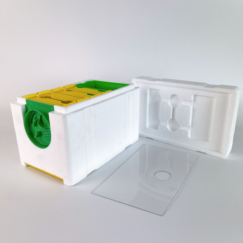 Пчеларски инструменти - EPS пяна мини кутийка за развъждане на кралица, 4-рамкова или 3-рамкова версия, за пчеларство