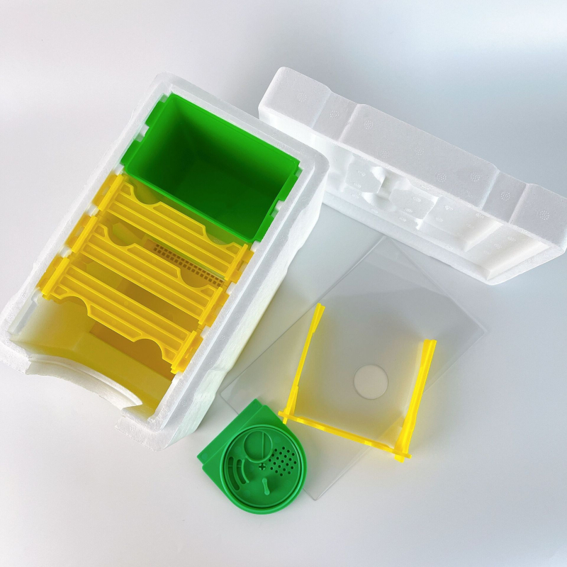 Пчеларски инструменти - EPS пяна мини кутийка за развъждане на кралица, 4-рамкова или 3-рамкова версия, за пчеларство