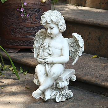 Άγαλμα αγγέλου κήπου – ευρωπαϊκού στυλ αντίκα για εξωτερική διακόσμηση; Υλικό: ρητίνη; Μάρκα: Qityi; Κατηγορία: Προϊόντα ρητίνης; Συσκευασία: χαρτόνι.