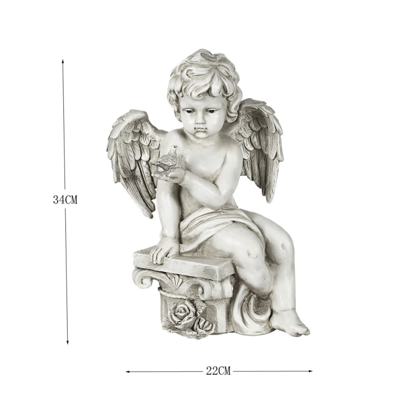 Άγαλμα αγγέλου κήπου – ευρωπαϊκού στυλ αντίκα για εξωτερική διακόσμηση; Υλικό: ρητίνη; Μάρκα: Qityi; Κατηγορία: Προϊόντα ρητίνης; Συσκευασία: χαρτόνι.