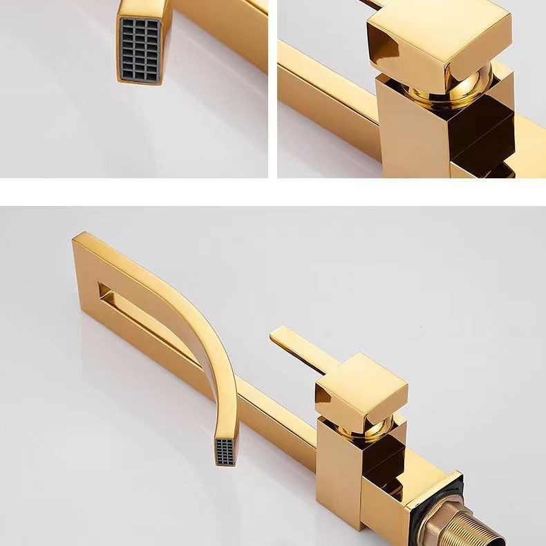 Réz mosdócsaptelep kerámiás patronnal, 360° forgás, antik felület