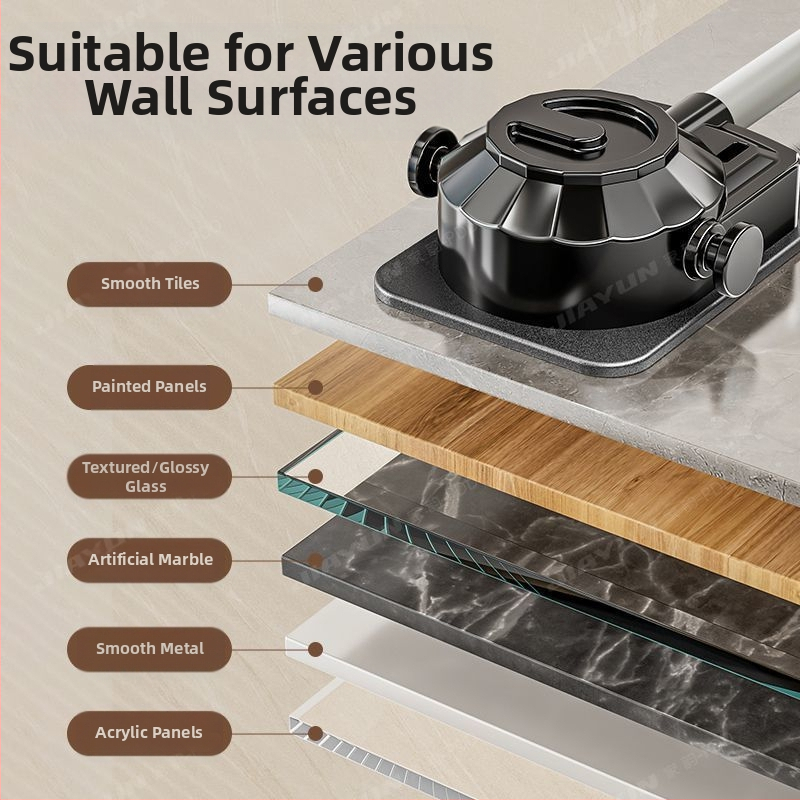 Bez vŕtania, univerzálny držiak sprchovej hlavy s prisávkou, nastaviteľný montáž do kúpeľne, ABS materiál, elektroplakovaný povrch