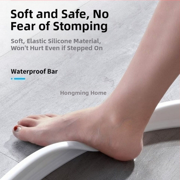 Vonios kambario vandens barjeros juostelė, pakelta aukštis, L formos, lipni, sausam ir šlapiam atskyrimui