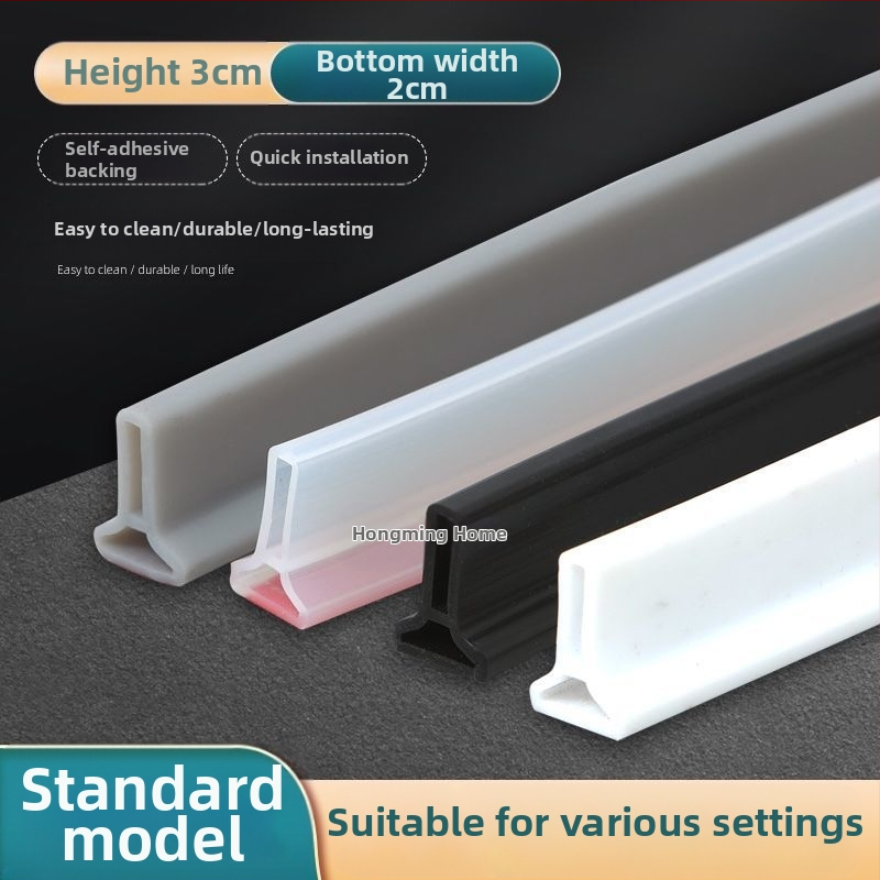 Vonios kambario vandens barjeros juostelė, pakelta aukštis, L formos, lipni, sausam ir šlapiam atskyrimui