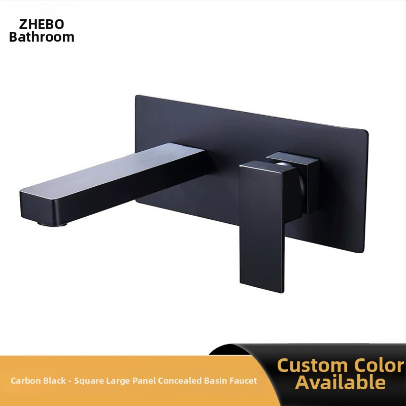 Beépített réz zuhany- és mosdócsaptelek készlet, falra szerelhető, kerámiás szeleppel, kettős szerkezet, elektroplatt felület