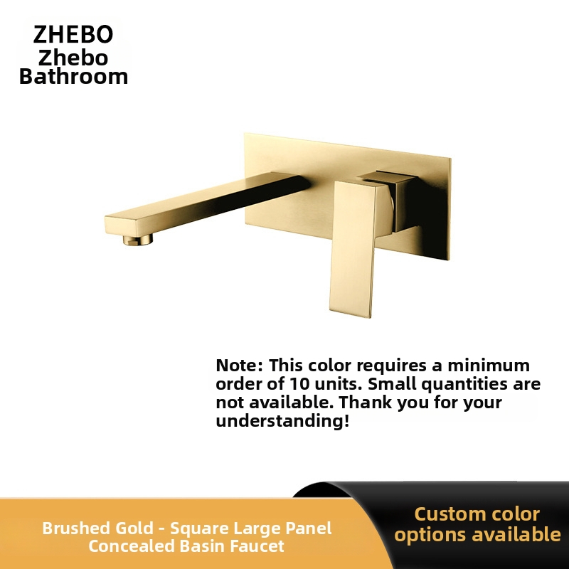 Beépített réz zuhany- és mosdócsaptelek készlet, falra szerelhető, kerámiás szeleppel, kettős szerkezet, elektroplatt felület