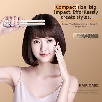 USB maža plaukų tiesinimo ir garbanos priemonė – dvigubo naudojimo tiesinimui ir garbanoms be plaukų pažeidimo; turmalino keramiko šildytuvas; suderinamas su išorine maitinimo banku; 13W/5V; temperatūros reguliavimas