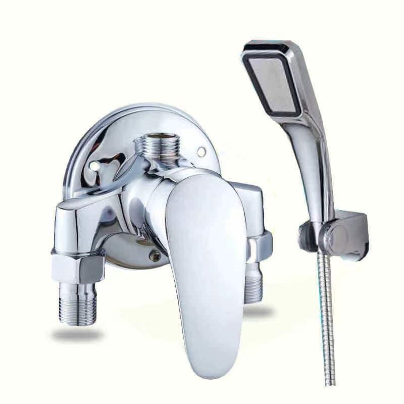 Dušo komplektas iš vario, modelis H-3401; spiralinis montavimas; lietaus ir purškimo funkcijos; chromuotas paviršius; darbinė temperatūra 5–80°C