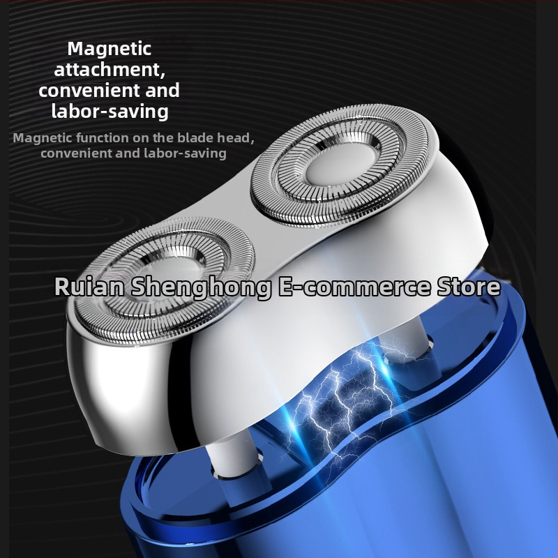 Електрическа самобръсначка, мини портативна джобна, четков двигател, 10-дневна издръжливост, почистване на целия корпус, нисък шум под 36 dB