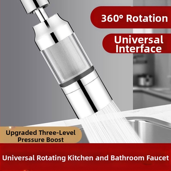 Konyhai csapfilter – cilindrikus fröccsenésgátló fej, rozsdamentes acél, csiszolt felület, forgó felszerelés, egységtestű kivitel