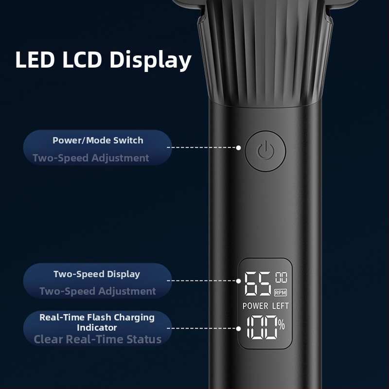 Elektrinis skustuvas su 3 galvų reciprocine griežimo sistema, visiškai plaunamas visam kūnui, LED ekranas, be šepetėlių variklis, įmontuota 500–800 mAh baterija