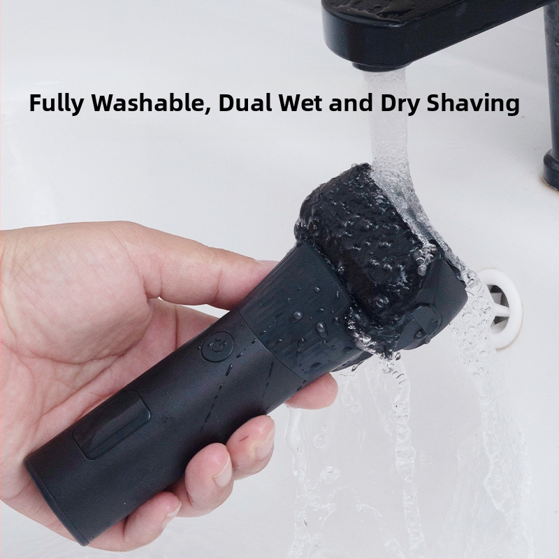 Elektrinis skustuvas su 3 galvų reciprocine griežimo sistema, visiškai plaunamas visam kūnui, LED ekranas, be šepetėlių variklis, įmontuota 500–800 mAh baterija