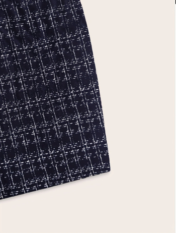 Bodycon рокля с райета и каре, боядисана полиестерна тъкан, микроеластична, лято 2025