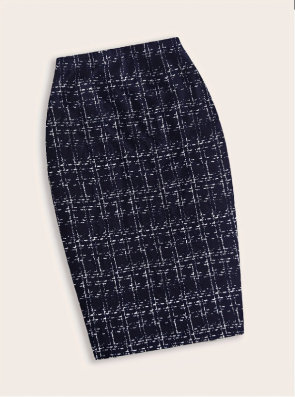 Bodycon рокля с райета и каре, боядисана полиестерна тъкан, микроеластична, лято 2025