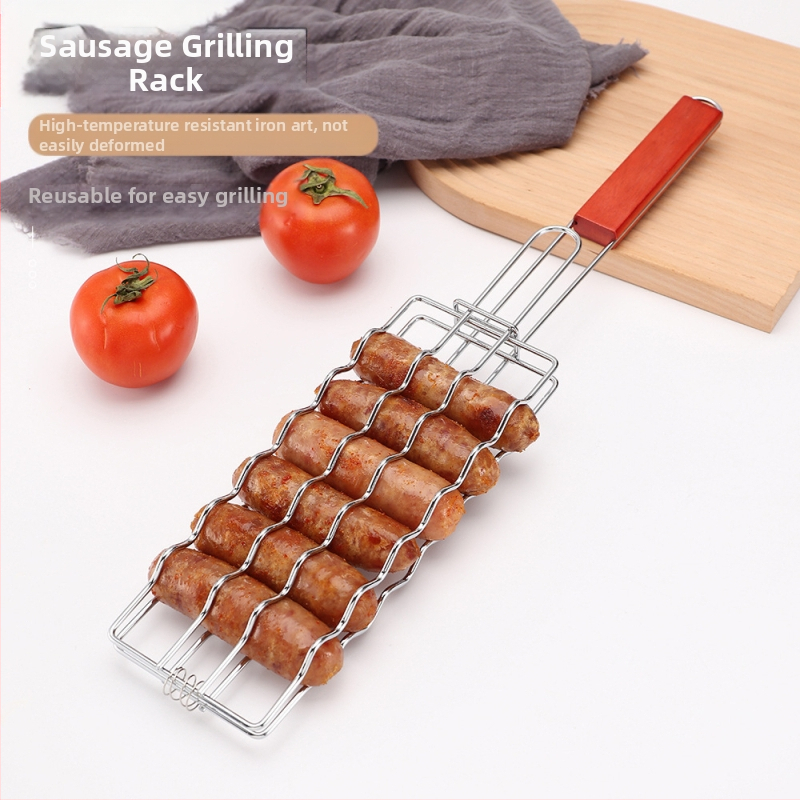 Atskiriamas kempingo kepsninės klipsas, arkos formos vielinė grotelė lauke kepsniams, elektrogalvanizuotas įrankis, 232 g