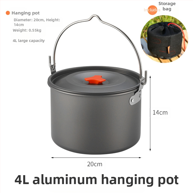 Mount Rock lauko trikojis laužo stovas su pakabinamu puodų laikikliu — aliuminio lydinys, nešiojamas, lengvas, dviguba paskirtis