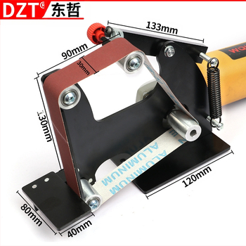 DZT модел 100 мини електрически ъглошлайф с монтажна скоба и глава за шкурене за дървообработване – домашна употреба, 220V