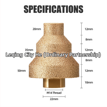 Heda Διαμαντικό εργαλείο φασίματος γωνιών πλακιδίων — διάνοιξη οπών, διεύρυνση οπών και διαμόρφωση ακμών, συμβατό με ηλεκτρικό/κρουστικό τρυπάνι