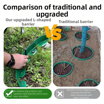 Λ-σχήματος λωρίδα διαχωρισμού χορταριού και πέτρας για κήπους – PE υλικό