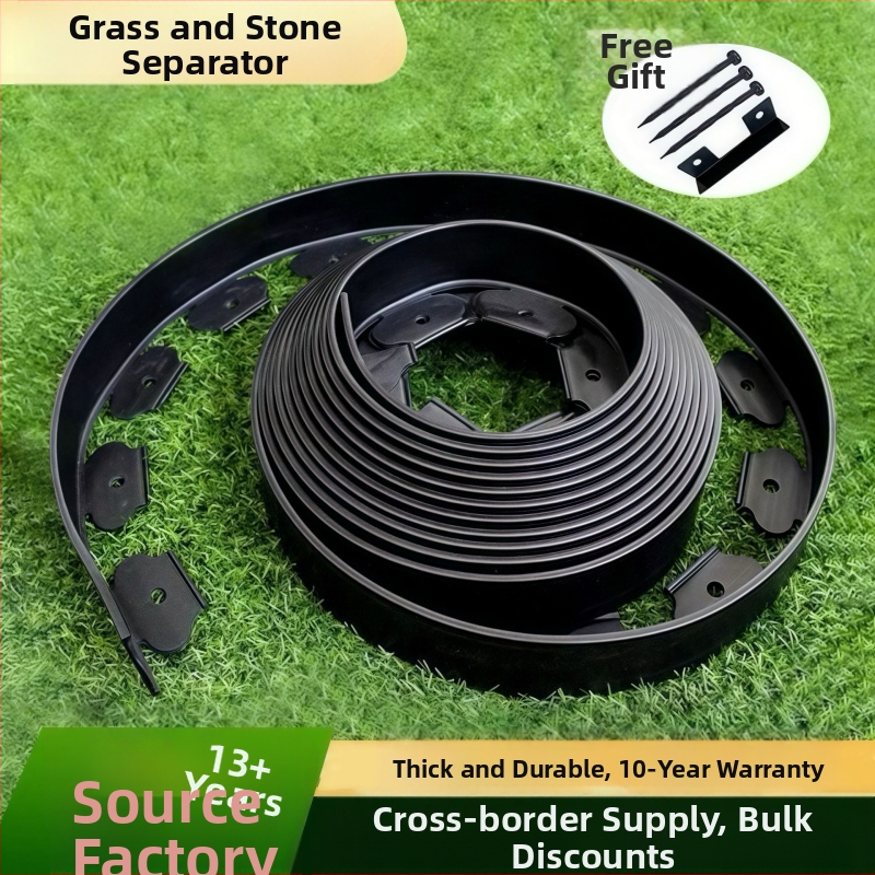 L-образна градинска лента за разделяне на тревна площ и камък – PE материал, градинско озеленяване