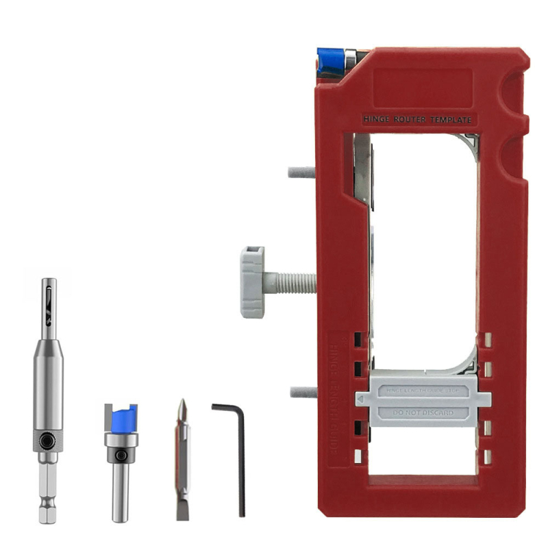 Pozicionér otvorenia zámku dverí s pántmi – Mortiser šablónový set a montážny kit pre domáce opravy