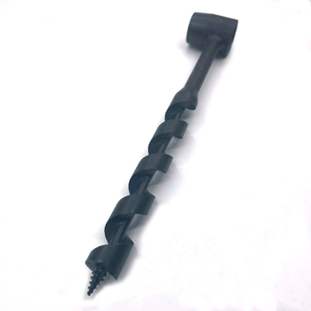 Hengsheng Χειροποίητο σπειροειδές τρυπάνι για ξύλα, χειροκίνητο, με μακρύ μήκος για εξωτερική χρήση