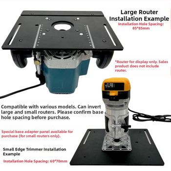 X8 aliuminio lydinys, 2-in-1 įrankis stalui: pjaustymas ir plokščių laikiklis, pasukama plokštė, mikro plokštė ir matavimo juosta