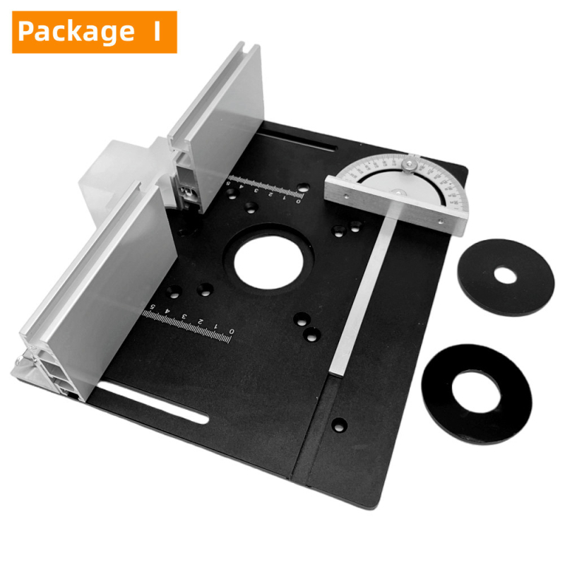 X8 aliuminio lydinys, 2-in-1 įrankis stalui: pjaustymas ir plokščių laikiklis, pasukama plokštė, mikro plokštė ir matavimo juosta