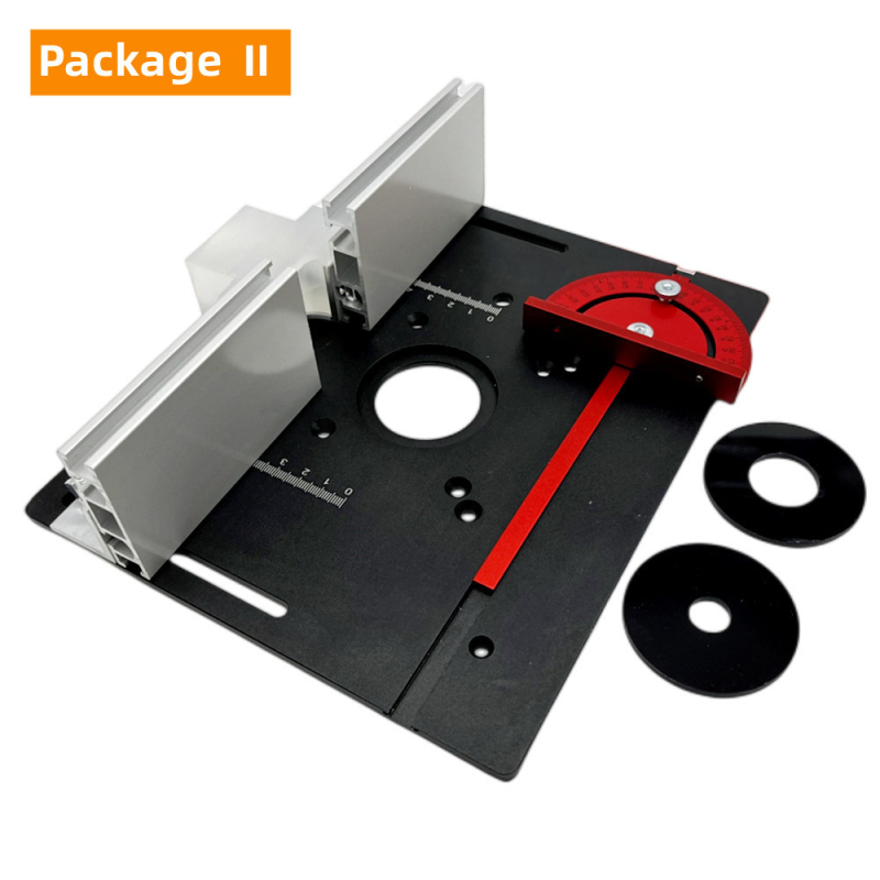 X8 aliuminio lydinys, 2-in-1 įrankis stalui: pjaustymas ir plokščių laikiklis, pasukama plokštė, mikro plokštė ir matavimo juosta