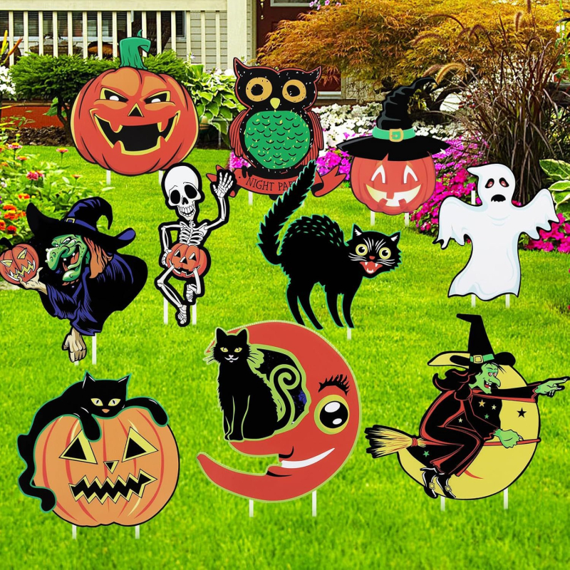 Πινακίδα διακόσμησης αυλής για Χάλογουϊν – εξωτερική διακόσμίωση για γιορτές. Μάρκα Peten. Παραμετροποίηση: δωρεάν σχεδιασμός, δωρεάν έλεγχος και εξατομικευμένα σχέδια. Προέλευση Ντονγκουάν, Γκουανγκντόνγκ, Κίνα.