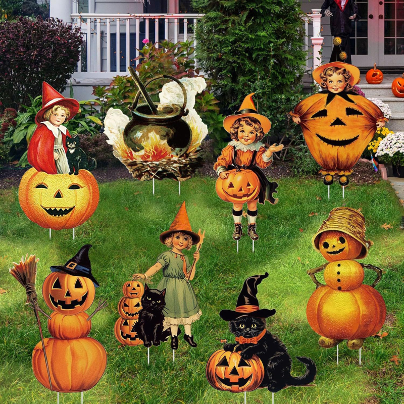 Πινακίδα διακόσμησης αυλής για Χάλογουϊν – εξωτερική διακόσμίωση για γιορτές. Μάρκα Peten. Παραμετροποίηση: δωρεάν σχεδιασμός, δωρεάν έλεγχος και εξατομικευμένα σχέδια. Προέλευση Ντονγκουάν, Γκουανγκντόνγκ, Κίνα.