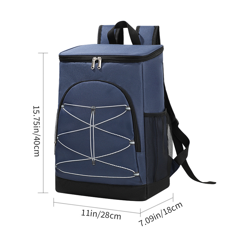 Két vállon hordozható szigetelt táska – modern minimalista dizájn, Oxford anyag, hűtőtáska