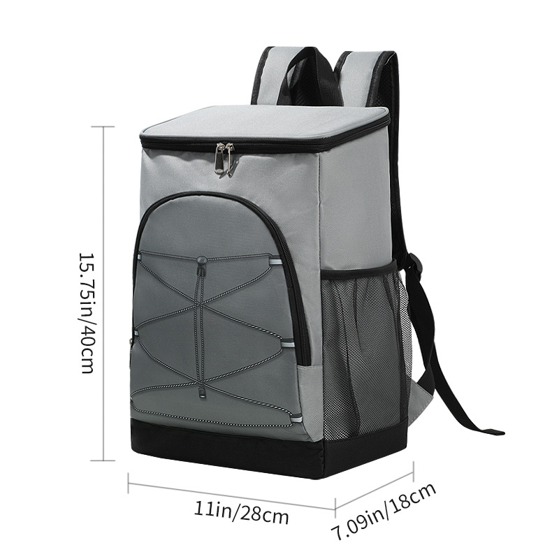 Két vállon hordozható szigetelt táska – modern minimalista dizájn, Oxford anyag, hűtőtáska