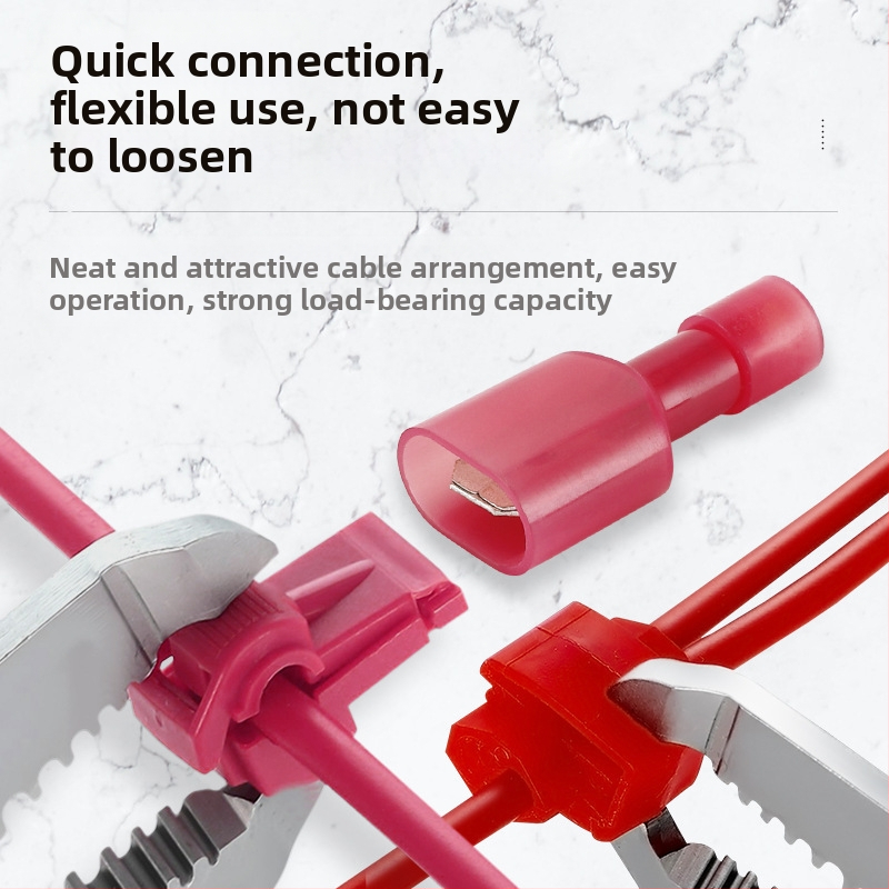 T formos laidų spaustukas be lūžių, 60 vnt dėžutėje, greitojo jungimo terminalų rinkinys namų elektros instaliacijoms