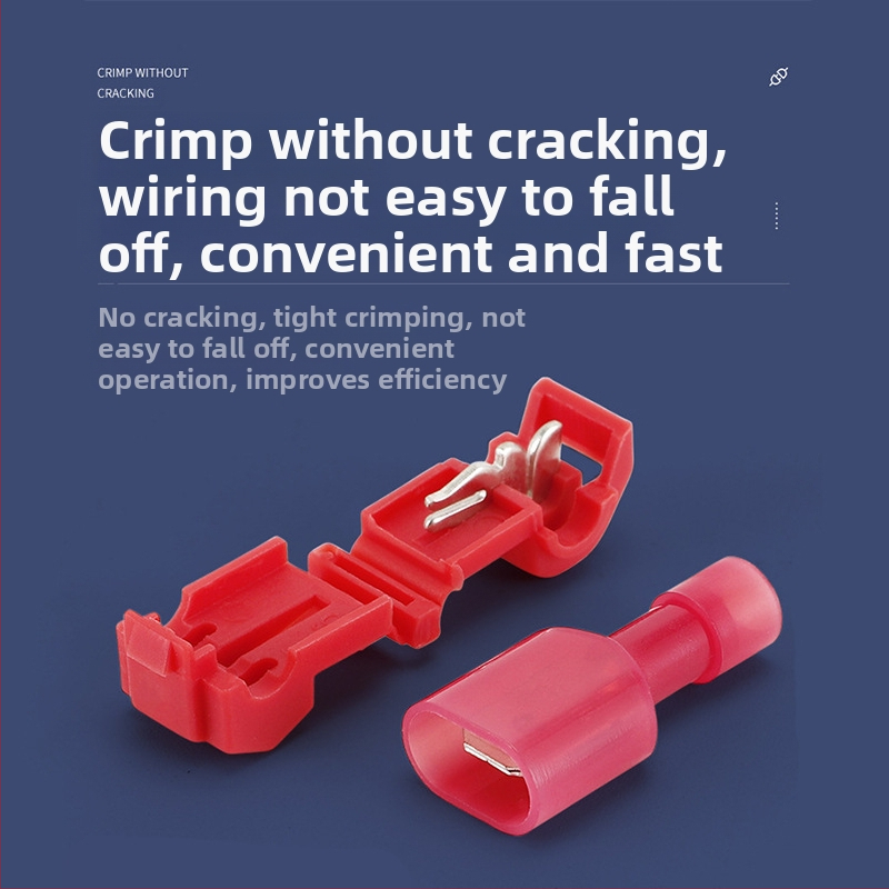 T formos laidų spaustukas be lūžių, 60 vnt dėžutėje, greitojo jungimo terminalų rinkinys namų elektros instaliacijoms